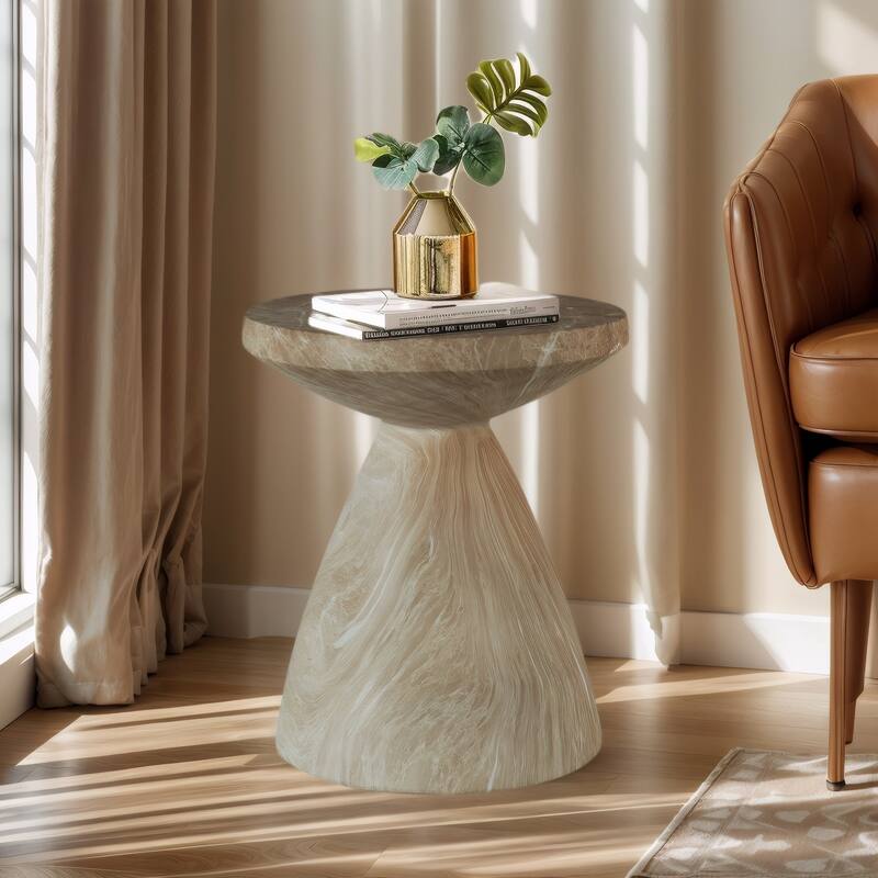 Drum End Tables for Patio Tree Stump Garden Stool indoor and Outdoo