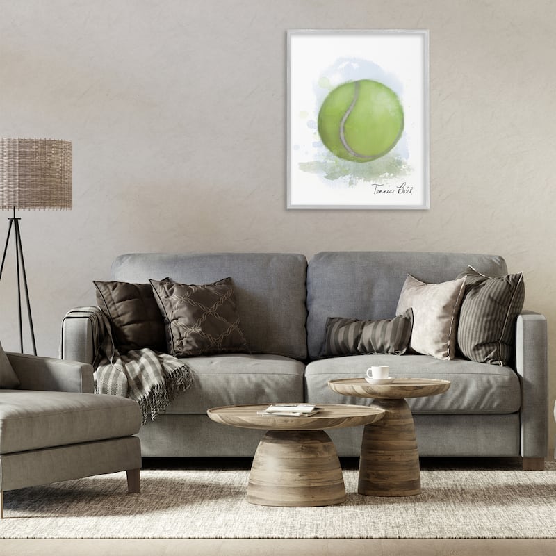 Stupell Soft Pastel Tennis Ball Framed Giclee Art Design By Matthew Piotrowicz