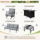 preview thumbnail 119 of 119, MAISON ARTS Outdoor Sofa Set 4/6-Piece Patio Conversation Set with 45'' Gas Fire Pit Table