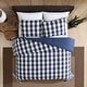 preview thumbnail 3 of 6, Eddie Bauer Lakehouse Plaid Blue Cotton Duvet Cover Set