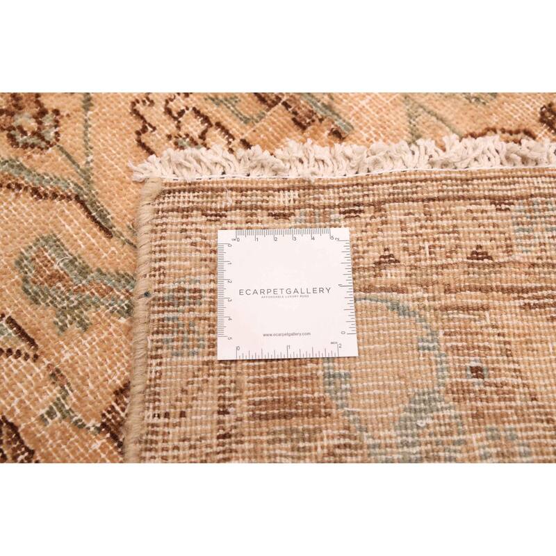 ECARPETGALLERY Hand-knotted Antalya Vintage Tan Wool Rug - 5'2 x 11'0