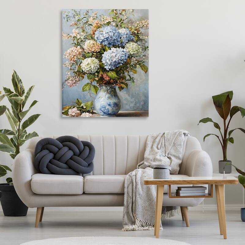 Stupell Classic Hydrangeas & Leaves Canvas Wall Art Design By Franklyn Gregory