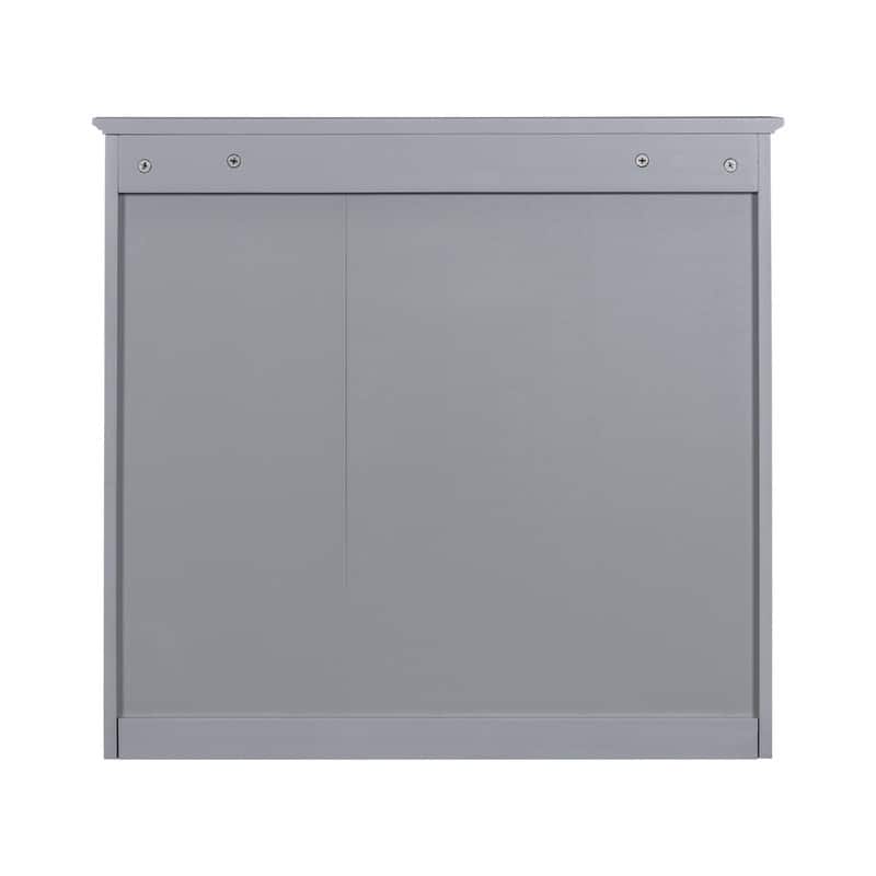 30'' x 28'' Wall Mounted Storage Cabinet for Bathroom,Mirror Cabinet with 3 Open Shelves