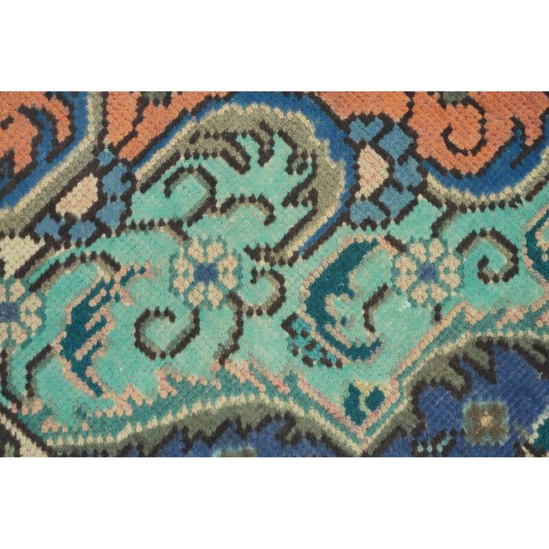 Hand Knotted Oriental 100% Wool Carpet Traditional Floral Oranges & Rust Tabriz Area Rug - 6' 3'' X 4' 5''