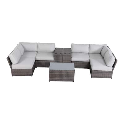 LSI Wicker/Rattan 4 - Person Seating Group with Cushions