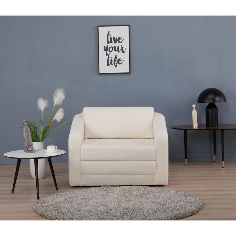 Pala Sherpa Convertible Sleeper Arm Chair Bed