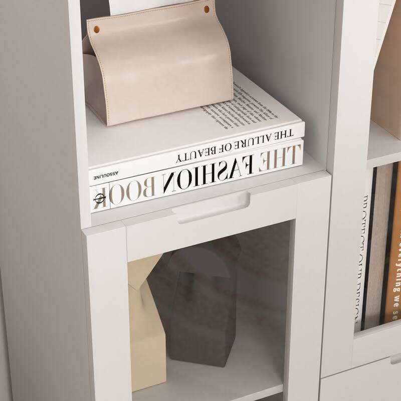 Modern Living Room Storage Cabinet with Doors and Shelves/Drawers,4 Colors