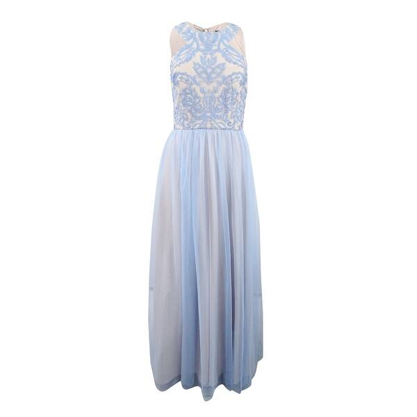Shop Nightway Women S Sparkle Embellished Tulle Gown 8 Ice