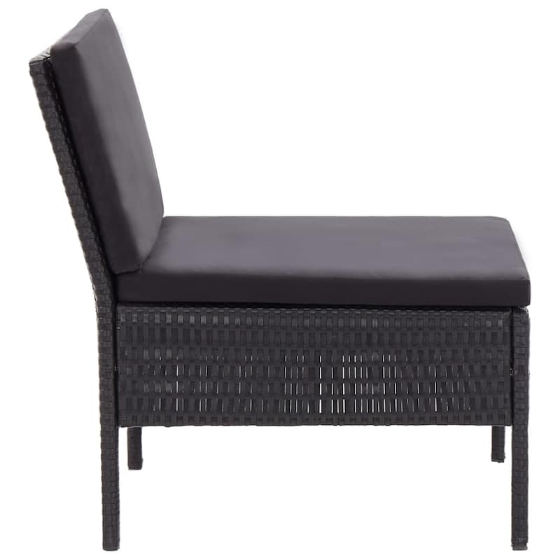 vidaXL Patio Furniture Set 8 Piece Sectional Sofa with Coffee Table Rattan - 23.6" x 23.6" x 13.8"