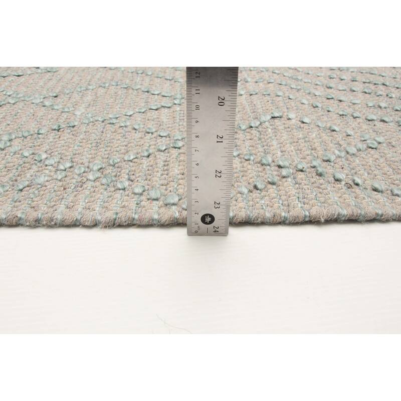 ECARPETGALLERY Braid weave Sienna Grey Wool Rug - 5'0 x 8'2