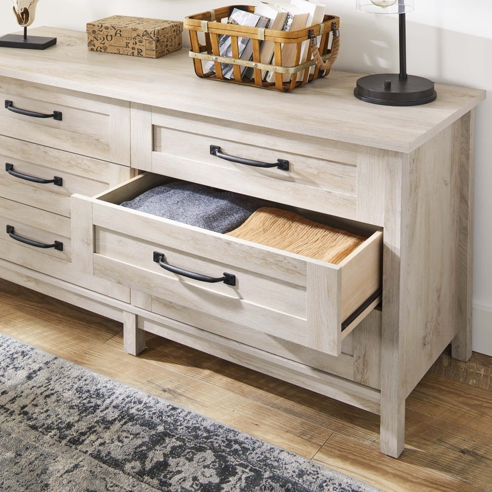 Modern Farmhouse 6 - Drawer Dresser, Rustic Gray Finish - Bed Bath & Beyond  - 37991805