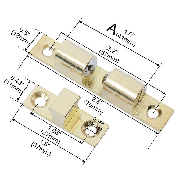 Shop Home Office Brass 50mm 70mm Long Furniture Cabinet Door