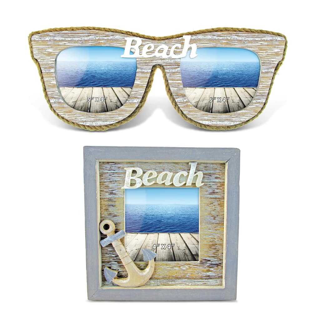 CoTa Global Vintage Beach Sunglass Double Photo Frame and Beach Frame