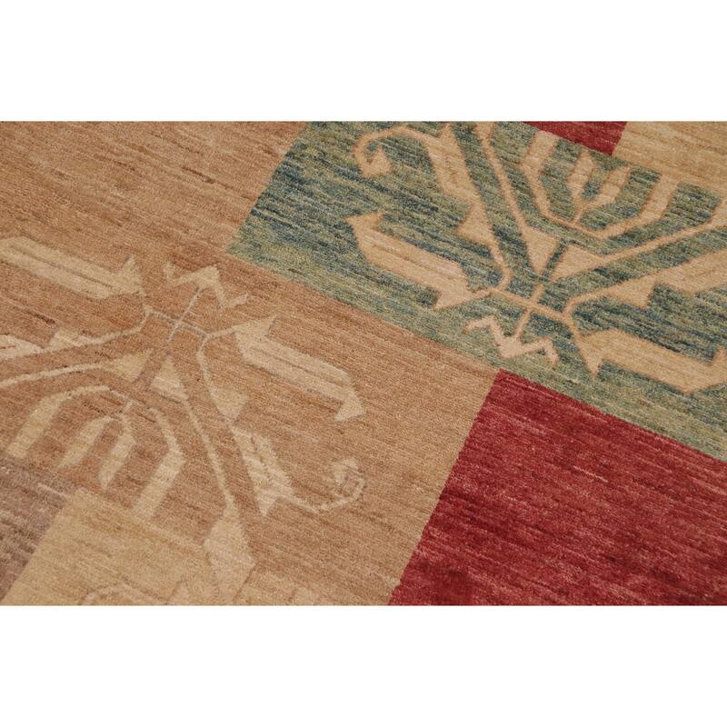 Rustic Bohemian Ri Gabbeh Hand Knotted Wool Area Rug