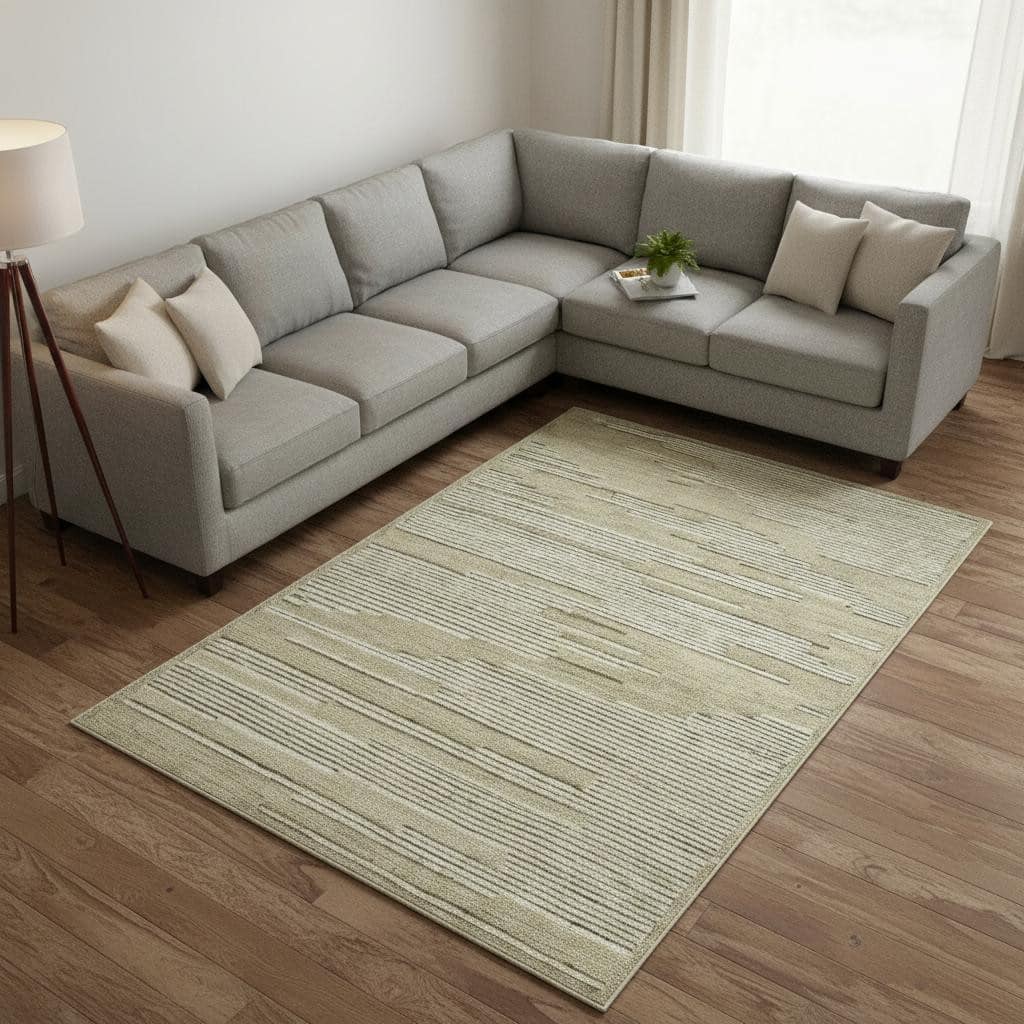 HomeRoots Geometric Lodge Rectangle Area Rug