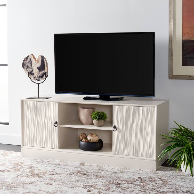 SAFAVIEH Bronwyn 2 Door 1 Shelf Media Stand - 47" W x 16" D x 20" H - 47Wx16Dx20H
