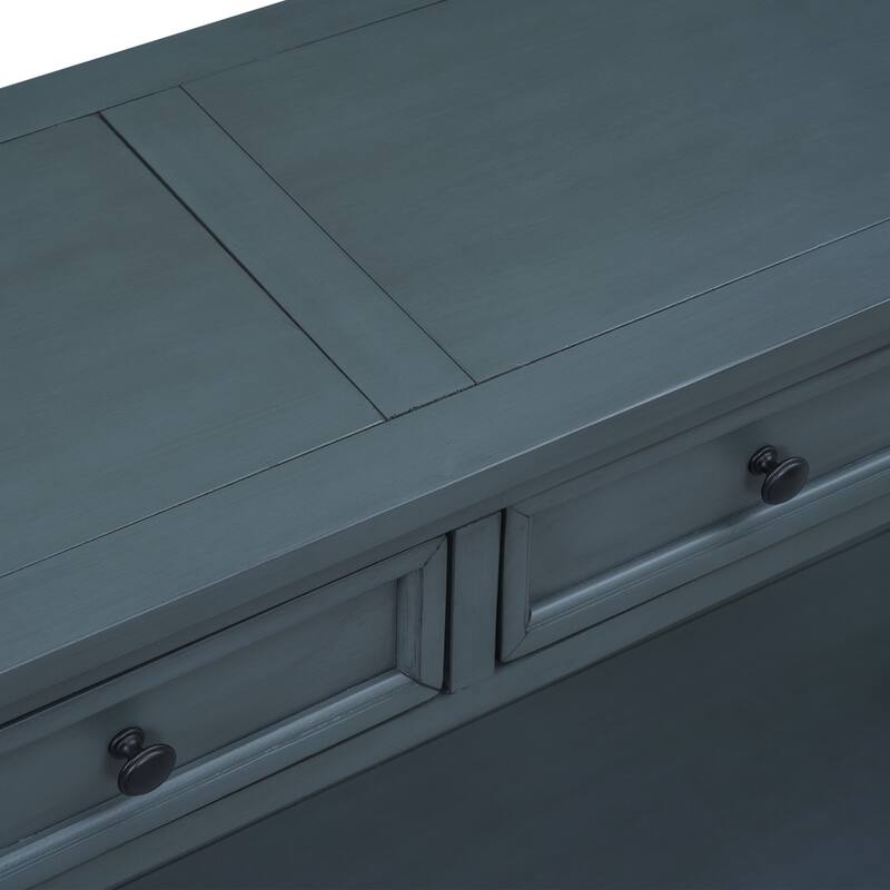 Modern Console Table/Sofa Table with Storage Drawers and Bottom Shelf for Entryway Hallway
