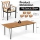 preview thumbnail 3 of 5, Gymax 9 PCS Patio Dining Set w/ 8 Chairs Acacia Wood Table Top