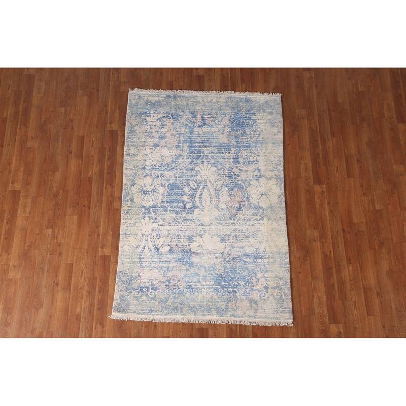 Abstract Modern Accent Rug Wool Carpet - 3'11"x 5'8"