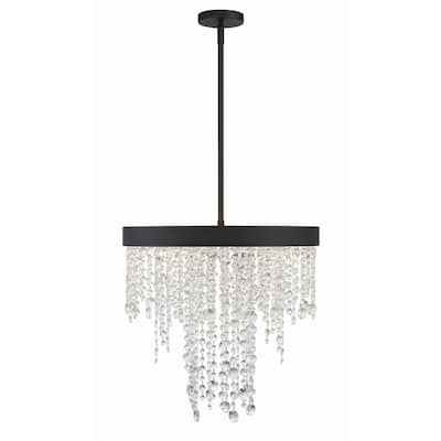Winham 5 Light Black Forged Chandelier - 20"W x 19"H