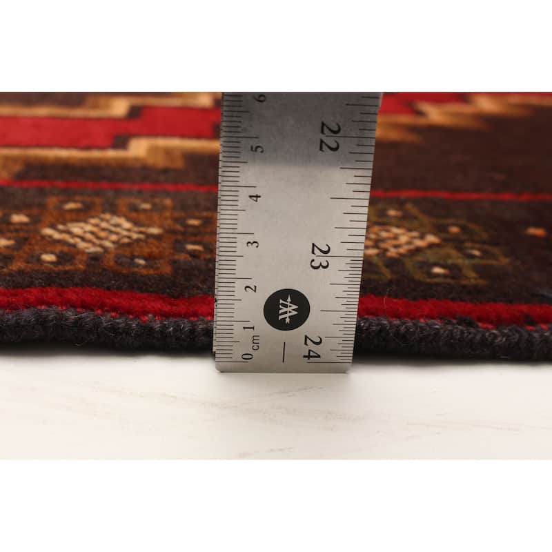 ECARPETGALLERY Hand-knotted Baluch Dark Grey Wool Rug - 3'4 x 5'10