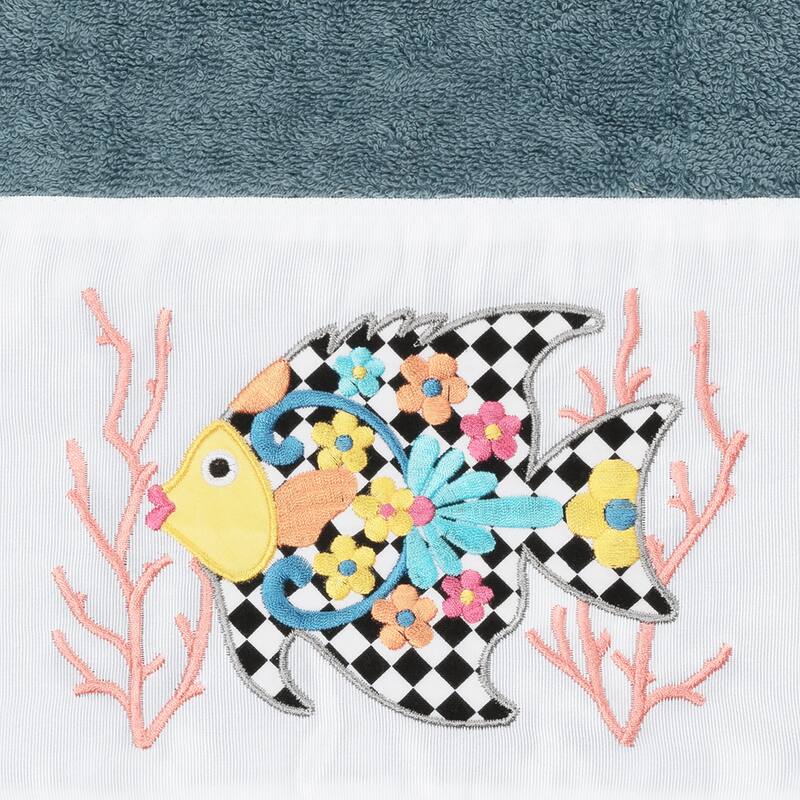 Authentic Hotel and Spa 100% Turkish Cotton Feliz Embellished Bath Towel