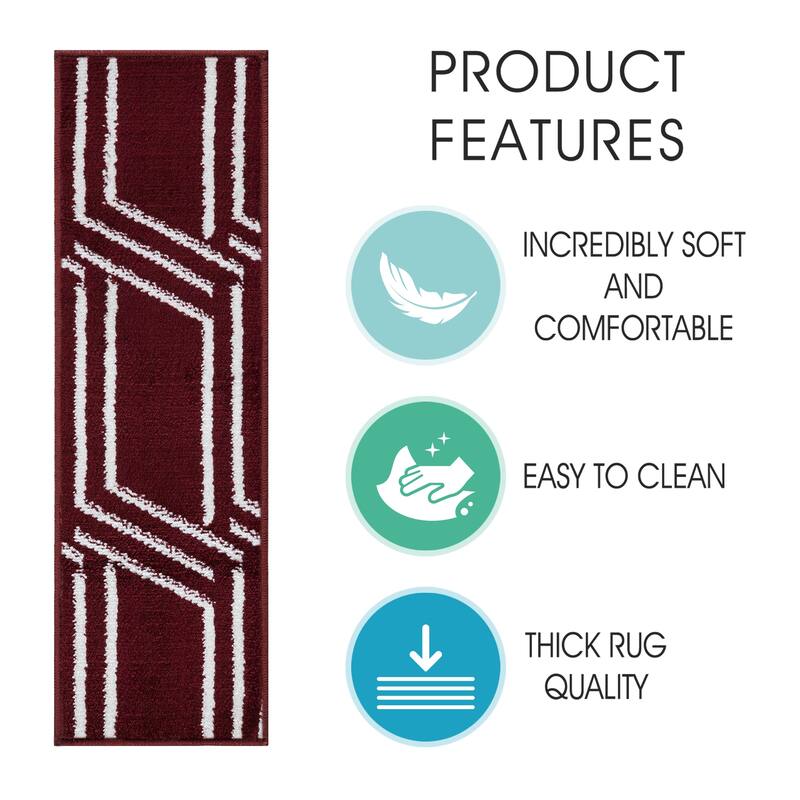 SUSSEXHOME Plaza Collection Stair Treads 100% Polypropylene 9" x 28"