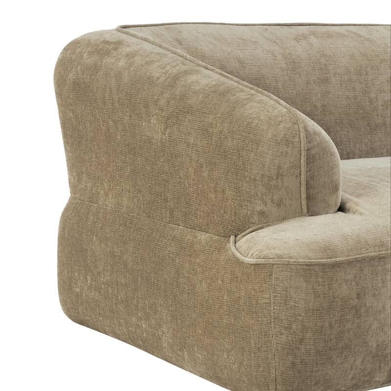 Christopher Knight Home - Modern Upholstered Sectional Sofa with Curved Silhouette