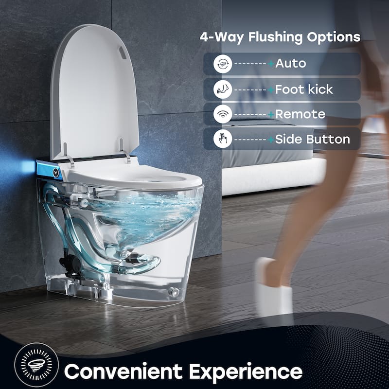 HOROW T38P Advanced ADA Chair Height Elongated Smart Toilet with Auto Open/Close Lid, Instant Warm Water, Heated Seat and Dryer
