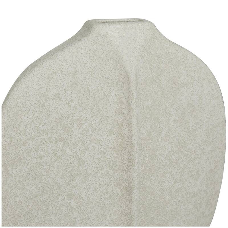 Ceramic Textured Decorative Vase - Set of 2 White or Black - CosmoLiving by Cosmopolitan
