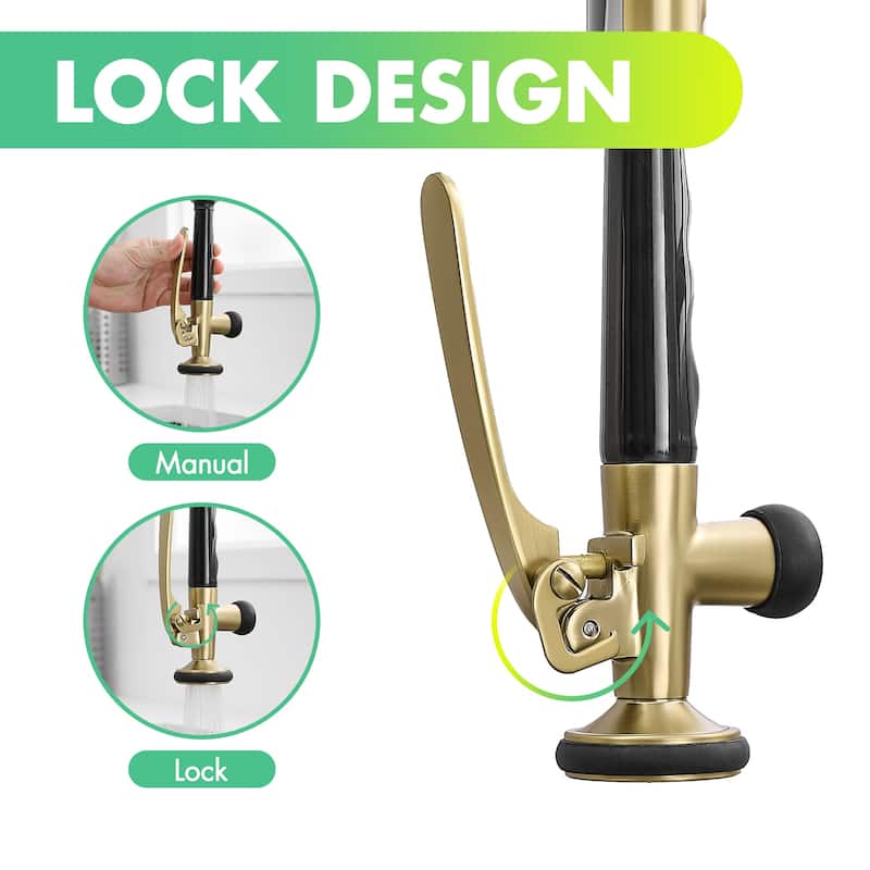 Single Handle Pull Down 360 Degree Rotation Kitchen Faucet with Deckplate
