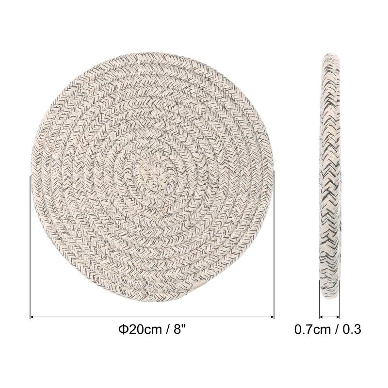 5Pcs Trivets for Hot Dishes 8 Inch for Hot Pots and Pans, Flowerpots - Browm