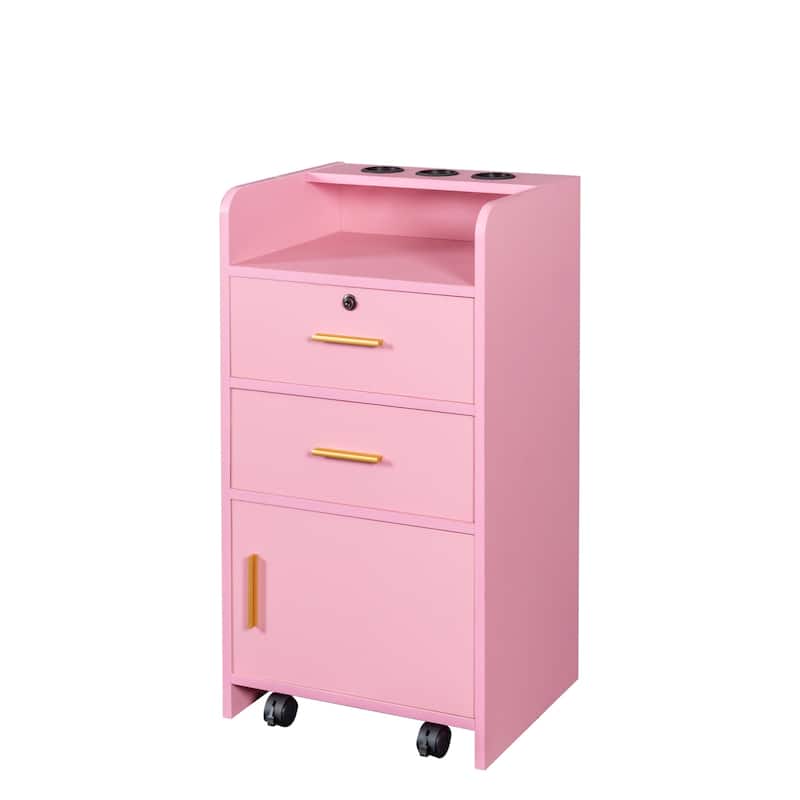GDFStudio - Nai Modern Beauty Salon Storage Cabinet and Storage Drawers