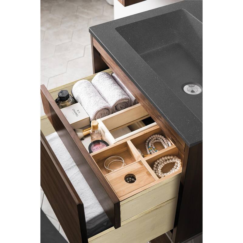 James Martin Vanities 805-V23.6-BN-CH Mantova 24" Single Basin Poplar
