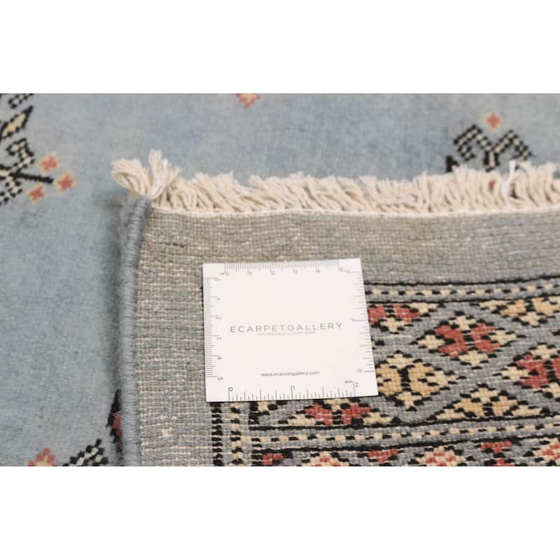 Finest Peshawar Bokhara Denim Blue Rug 5'7" x 7'10" - 5'7 x 7'10