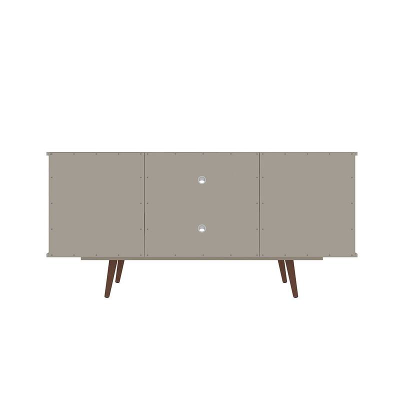 Hampton Mid Century Modern Wood 53.54 Media Cabinet Console