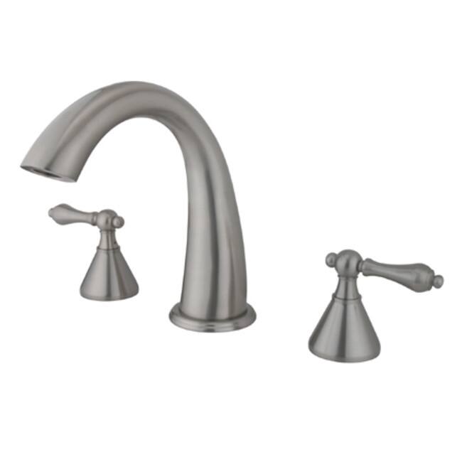 Kingston Brass Naples Widespread Deck Mounted Roman Tub Filler with