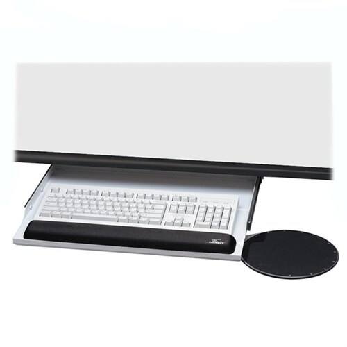 Shop Kelly Computer Underdesk Keyboard Tray Gray Keyboard Tray