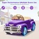 preview thumbnail 5 of 3, 12V Electric Toy Car, 3100 Pickup Battery Powered Electric Car with Spring Suspension, LED Lights and Music, Purple