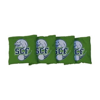 State College of Florida Manatees Green Cornhole Bags
