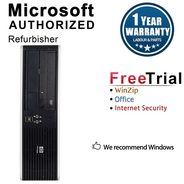 HP DC7900 Desktop Computer SFF Intel Core 2 Duo E8400 3.0G 4GB DDR2 1TB Windows 7 Pro 1 Year Warranty (Refurbished) - Silver