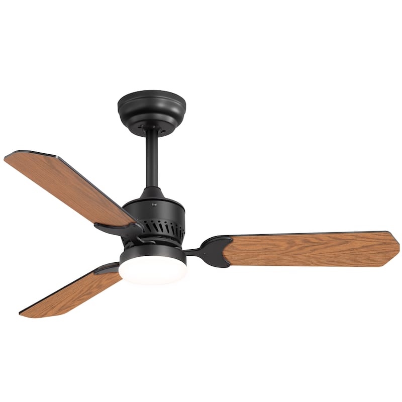 1/2 Set 42-in Integrated Ceiling Fan with LED Light and Remote(3 Reversible Blades）