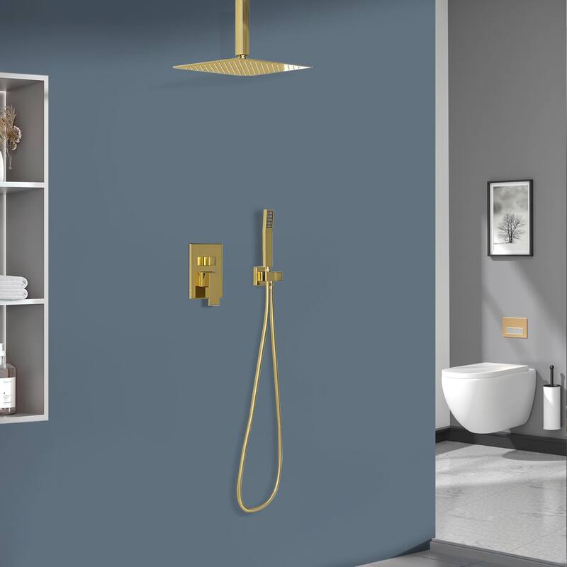 Topcraft 10-inch Ceiling Mount Square Shower System with Rough-in Valve - 10*10