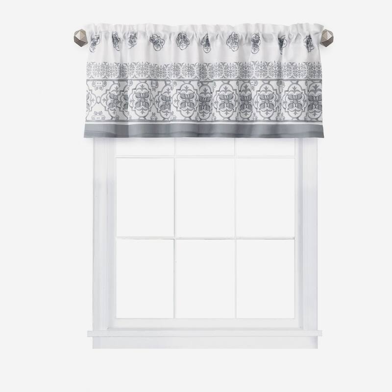 Amani Tile Kitchen Valance - Gray