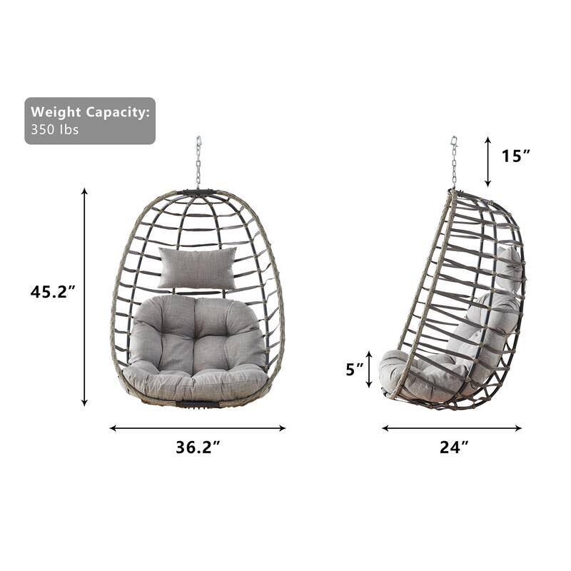 Pocassy Foldable Hanging Egg Chair without Stand