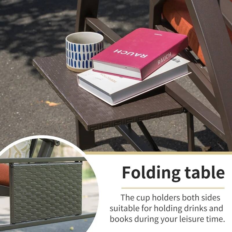 GDFStudio - Bella Outdoor Adjustable Patio Swing Chair with Steel Frame and Canopy