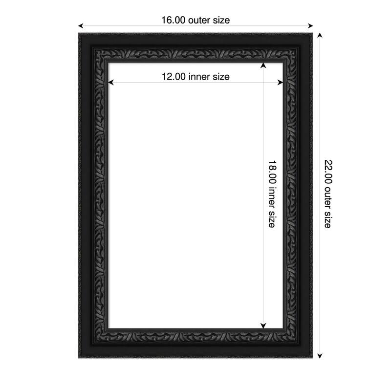 Downton Black Framed Dry Erase Magnetic Board - 16 x 22 in
