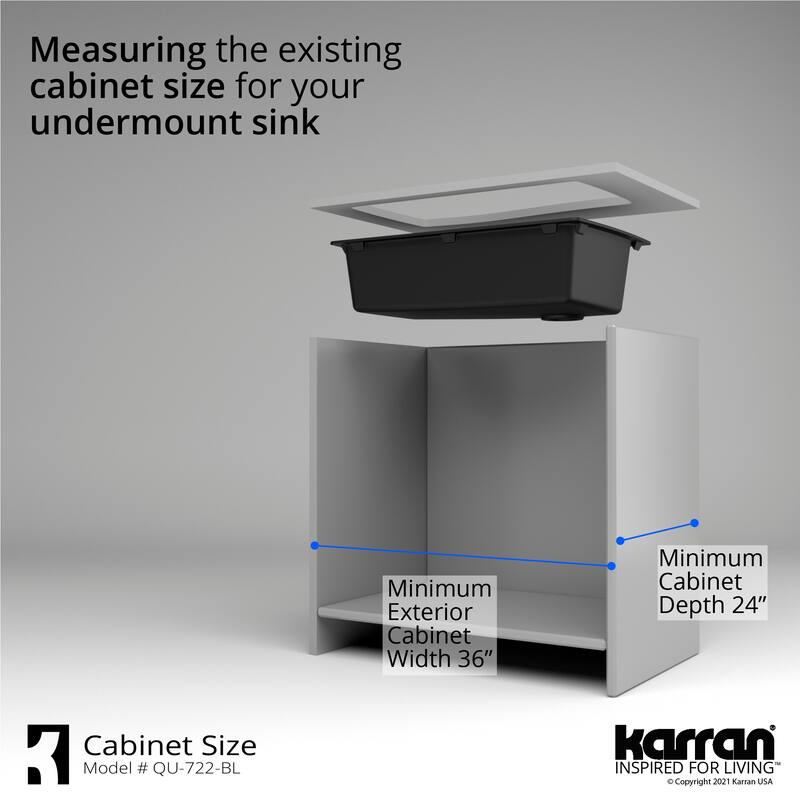 Karran Undermount Quartz Single Bowl Kitchen Sink
