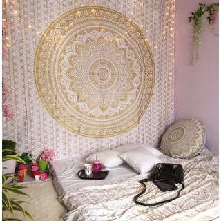 Wall Hangings Cotton Bedspread Throw Bedding Indian Mandala Queen Size Tapestry 