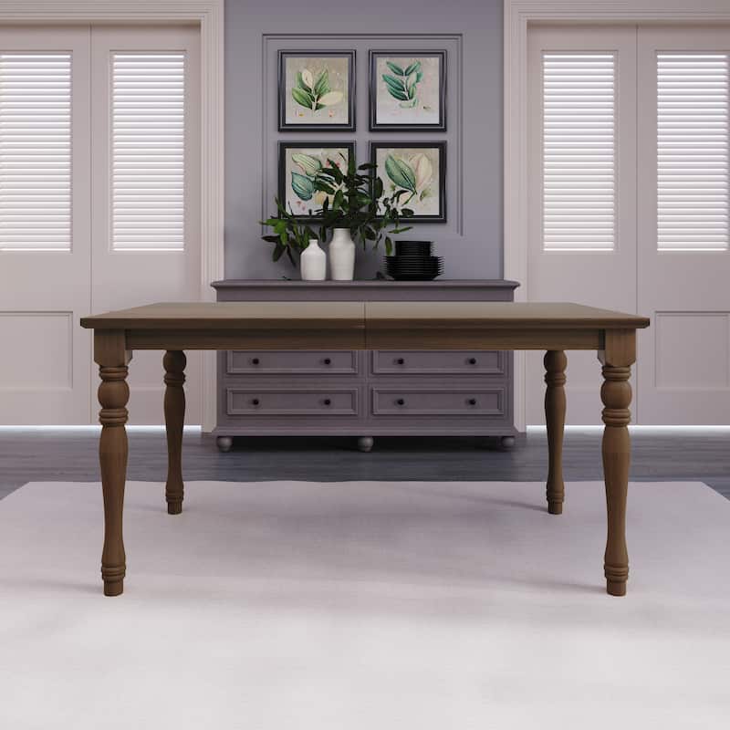 Clayfell 7-Piece Mayfield Dining Set With Turned Legs - Table only (Brown)